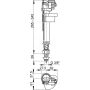 A18-3/8 Впускной механизм для бачка с нижней подводкой и металлической резьбой 3/8 Alcaplast